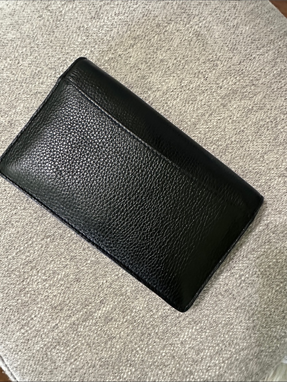 Coach Black Pebbled Leather Continental Wallet with Gold Logo - Picture 9 of 15